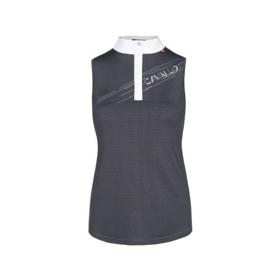 Cavallo Women's Salsa sleeveless Function competition shirt - Black Competition Clothing image
