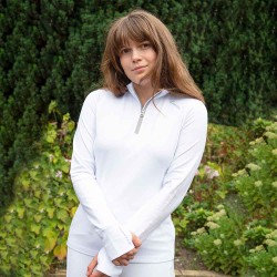 Cavallo Ladies Orfea long sleeved white function training top