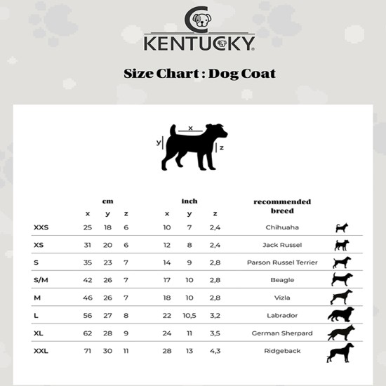 Kentucky dogwear Reflective and water repellent dog coat