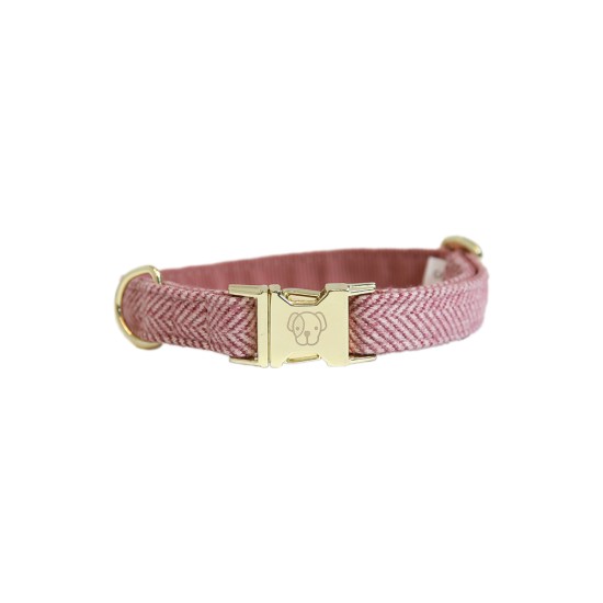 Kentucky dogwear wool collection dog collar - Light Pink Dog collars image