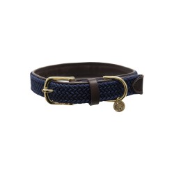 Kentucky dogwear Plaited dog collar- Navy