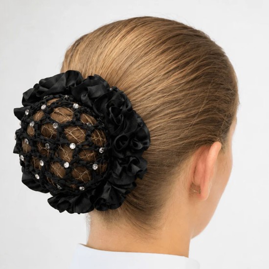 Equetech Crystal Bun Net - Black image