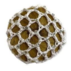 Equetech Crystal Bun Net - White