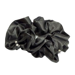 Equetech Blossom Crystal Hair Scrunchie - Black