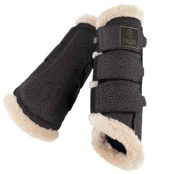 Eskadron Stingray Fauxfur Brushing Boots - Black