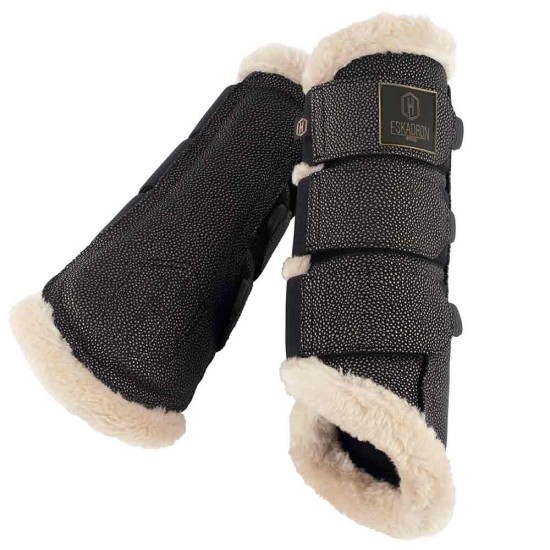 Eskadron Stingray Fauxfur Brushing Boots - Black image