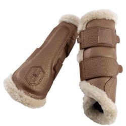 Eskadron Stingray Fauxfur Brushing Boots - Cognac