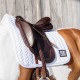 Kentucky Dressage Saddle Pad Fishbone with 2 Numbers - White image