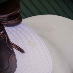 Kentucky Horsewear Dressage Fishbone Saddlepad - White