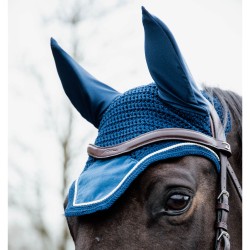Kentucky Horsewear Wellington Fly Veil Velvet - Navy