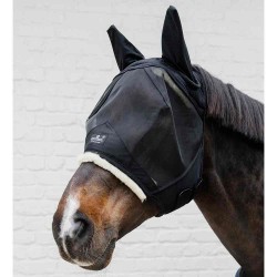 Kentucky Horsewear Skin Friendly Fly Mask with Ears - Black