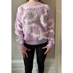 IB Rope Printed Knit Jumper - Purple