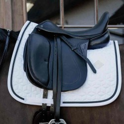 Kentucky Horsewear Dressage Glitter Rope Saddlepad - White/Black