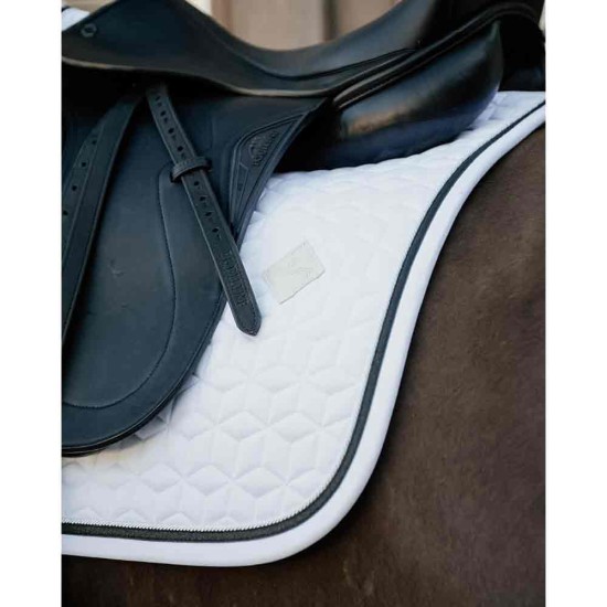 Kentucky Horsewear Dressage Glitter Rope Saddlepad - White/Black image