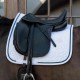 Kentucky Horsewear Dressage Glitter Rope Saddlepad - White/Navy image