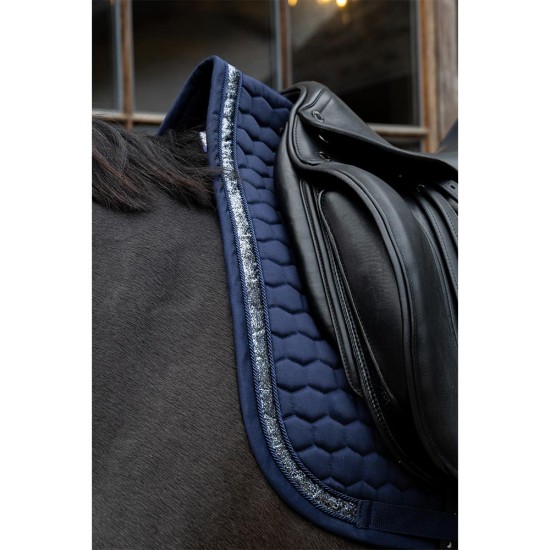 Kentucky Horsewear Dressage Glitter Band Saddlepad - Navy image