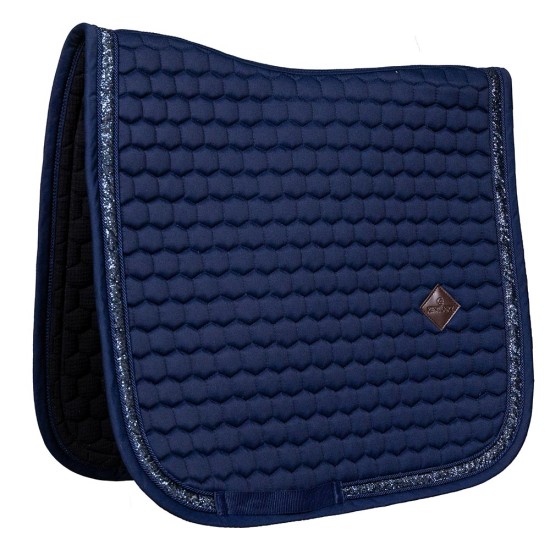 Kentucky Horsewear Dressage Glitter Band Saddlepad - Navy image