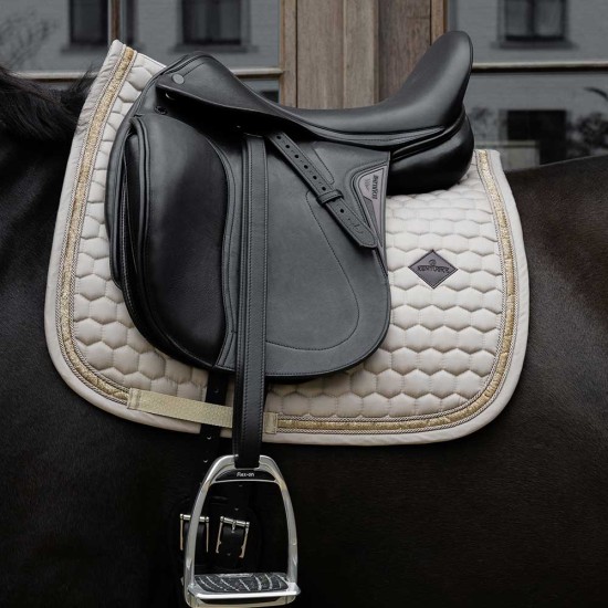 Kentucky Horsewear Dressage Glitter Band Saddlepad - Beige image
