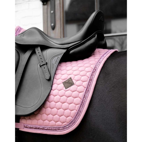 Kentucky Horsewear Dressage Glitter Band Saddlepad - Fuchsia image