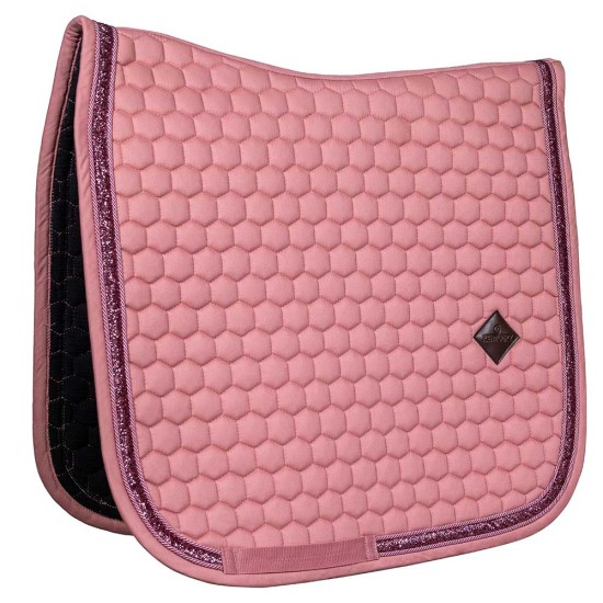 Kentucky Horsewear Dressage Glitter Band Saddlepad - Fuchsia image