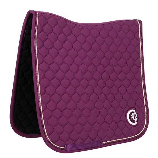 Kentucky Horsewear Dressage Onion Quilt 3D Logo Saddlepad - Purple image