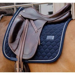 Kentucky Horsewear Dressage Onion Quilt Rubber Logo Saddlepad - Navy