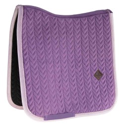 Kentucky Horsewear Velvet Contrast Dressage Saddlepad - Purple