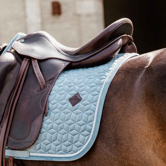 Kentucky Horsewear Velvet Dressage Saddlepad - Light Blue image