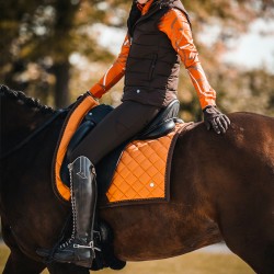 PS of Sweden Suede Dressage Saddle Pad - Brunt Orange