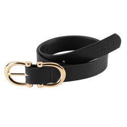 Pikeur Faux Leather Belt - Black/Gold