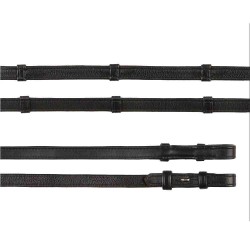 PS of Sweden softy black leather reins with hand stops