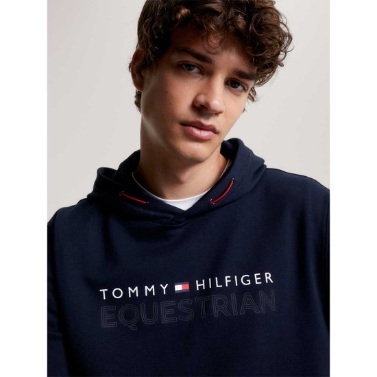 Tommy Hilfiger Mens London Logo Fleece Hoodie Desert Sky image