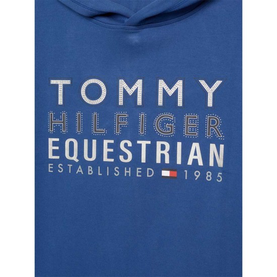 Tommy Hilfiger Paris Oversized Studded Logo Hoodie Indigo Blue image