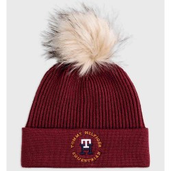 Tommy Hilfiger Vancouver Pom Pom Beanie Rouge