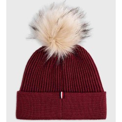 Tommy Hilfiger Vancouver Pom Pom Beanie Rouge