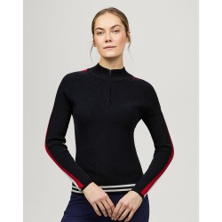 Tommy Hilfiger Carol 1/4 Zip Riding Sweater Desert Sky
