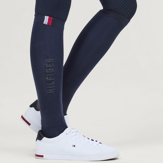 Tommy Hilfiger Erie Rhinestone Riding Socks Desert Sky image