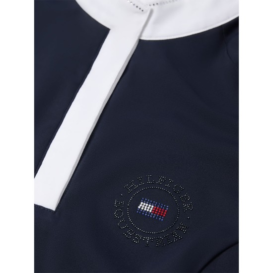 Tommy Hilfiger Taylor Rhinestone Long Sleeve Show Shirt Desert Sky image