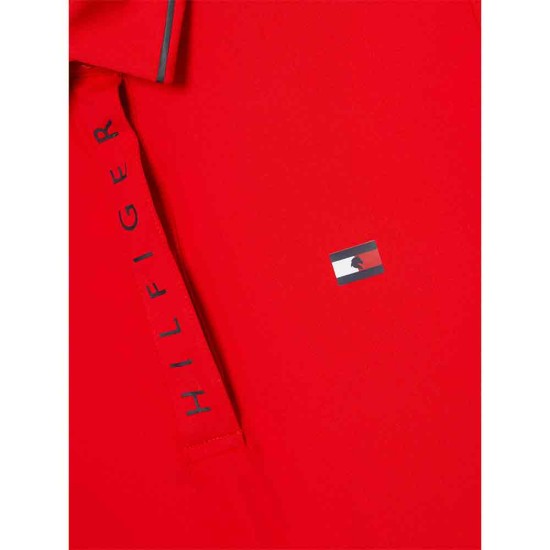 Tommy Hilfiger Harlem Logo Polo Shirt - Fierce Red image