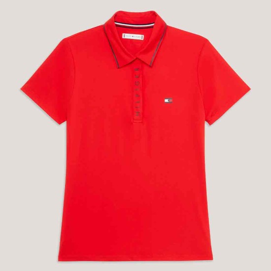 Tommy Hilfiger Harlem Logo Polo Shirt - Fierce Red image