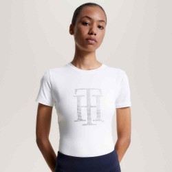Tommy Hilfiger Rhinestone T-Shirt - Optic White