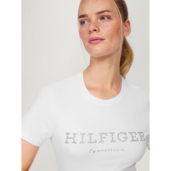 Tommy Hilfiger Belmont Rhinestone T-Shirt - Optic White image