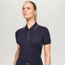 Tommy Hilfiger Camden Zip Polo Shirt - Desert Sky