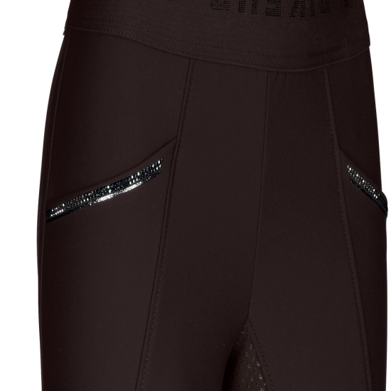 Pikeur Kyna Full grip seat riding leggings - Brocade Brown Young Rider, Riding tights / Leggings, 20% OFF Promotion image
