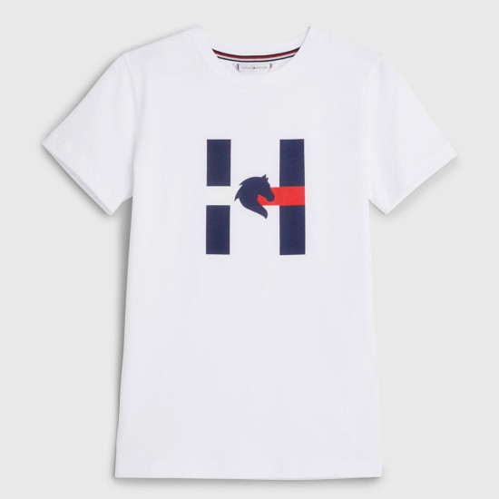 Tommy Hilfiger H Horse Print T-Shirt - Optic White  image