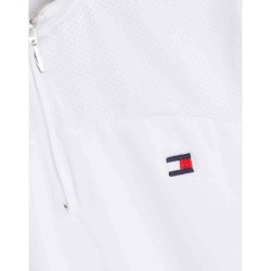Tommy Hilfiger Fresh Air Performance Zip Collar Short Sleeve Show Shirt Optic White