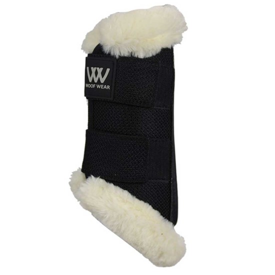 Woof Wear Vision Elegance Sheepskin Brushing Boots - Black image