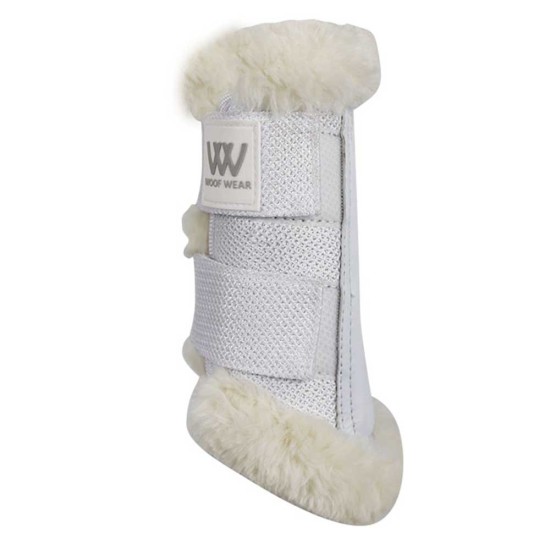 Woof Wear Vision Elegance Sheepskin Brushing Boots - White image