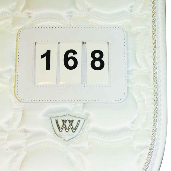 Woof Wear Saddle Cloth Number Holder - White image