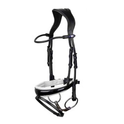 PS of Sweden GP Black and white lined  Snaffle bridle